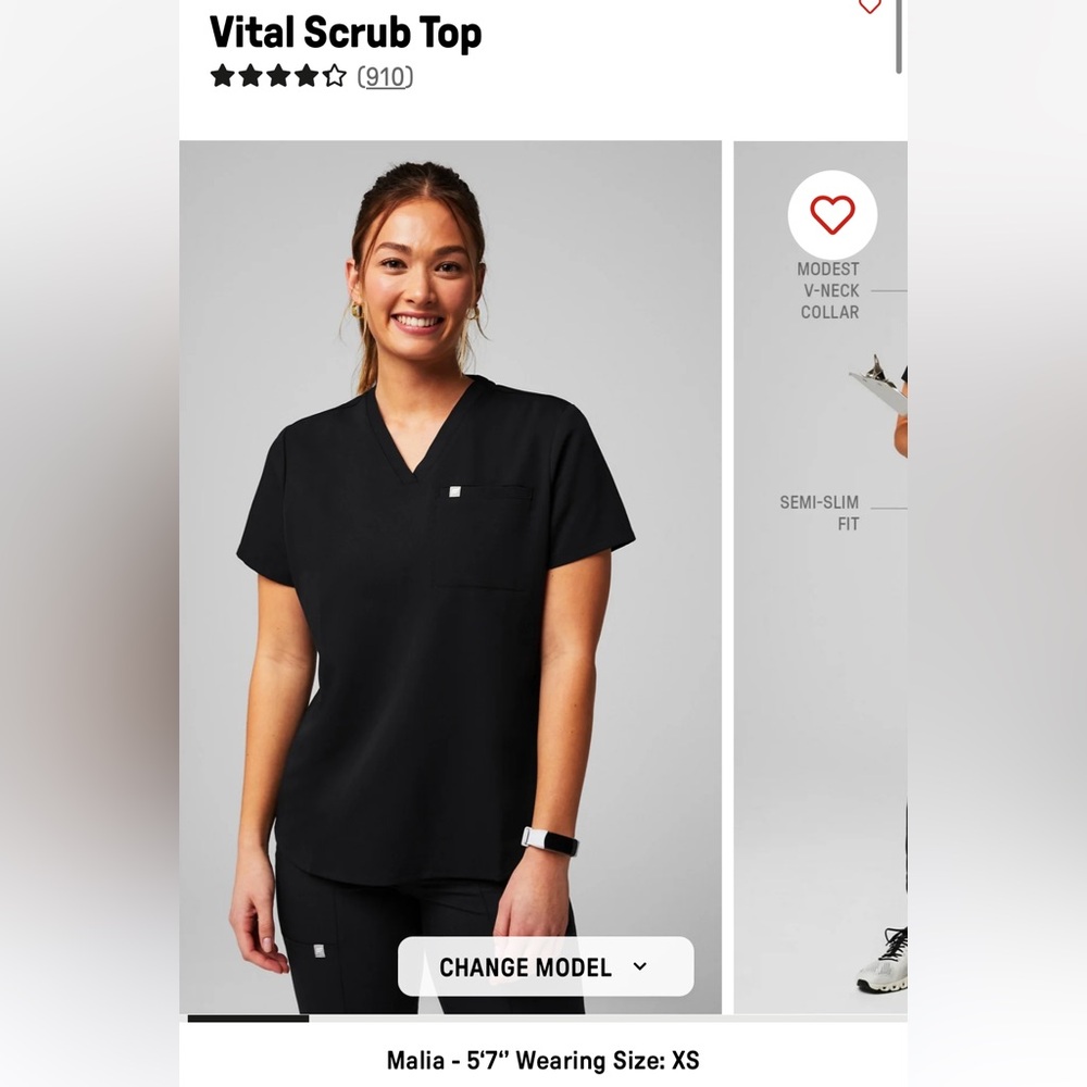 Fabletics Vital scrub top